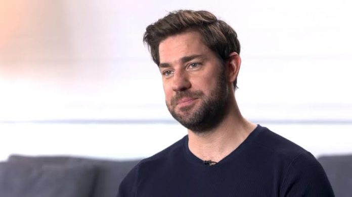 . John Krasinski joins co-stars Noomi Rapace and Dina Shihabi at